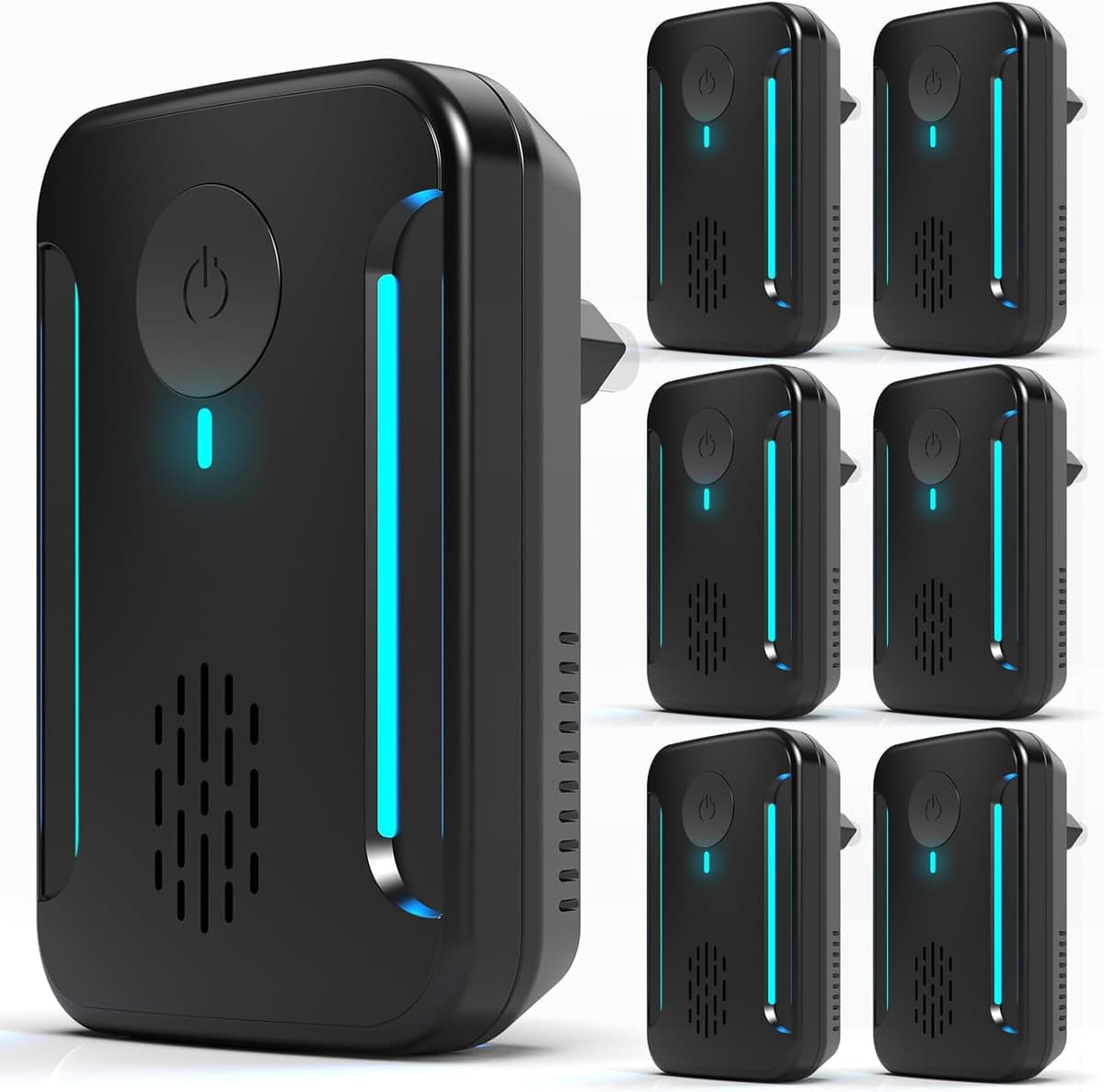 Upgraded Ultrasonic Repeller & Insect Indoor Repeller,Ultrasonic and Repellent for Roach,Rodent,Mouse,Bugs,Mosquito,Mice,Spider,Ant,3 Mode Switching,6 Packs