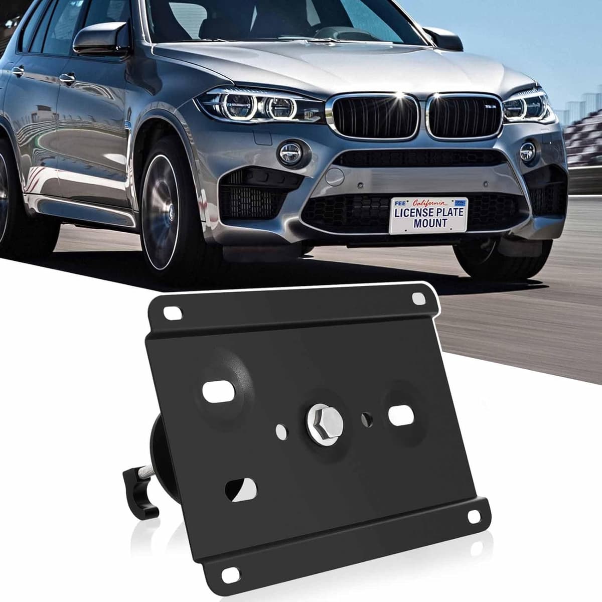 Front Bumper License Plate Mount Compatible with BMW M2 M3 M4 M5 M6 X5M X6M or M-Sport 1 2 3 4 5 Series X5 X6 No Drill Front Grille License Plate Bracket Holder License Plate Frame Accessories